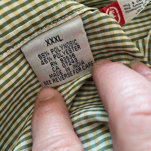 ECKO UNLTD. The Dwyer Green & Yellow Plaid Short Sleeve Collared Shirt Men XXXL - Picture 10 of 10